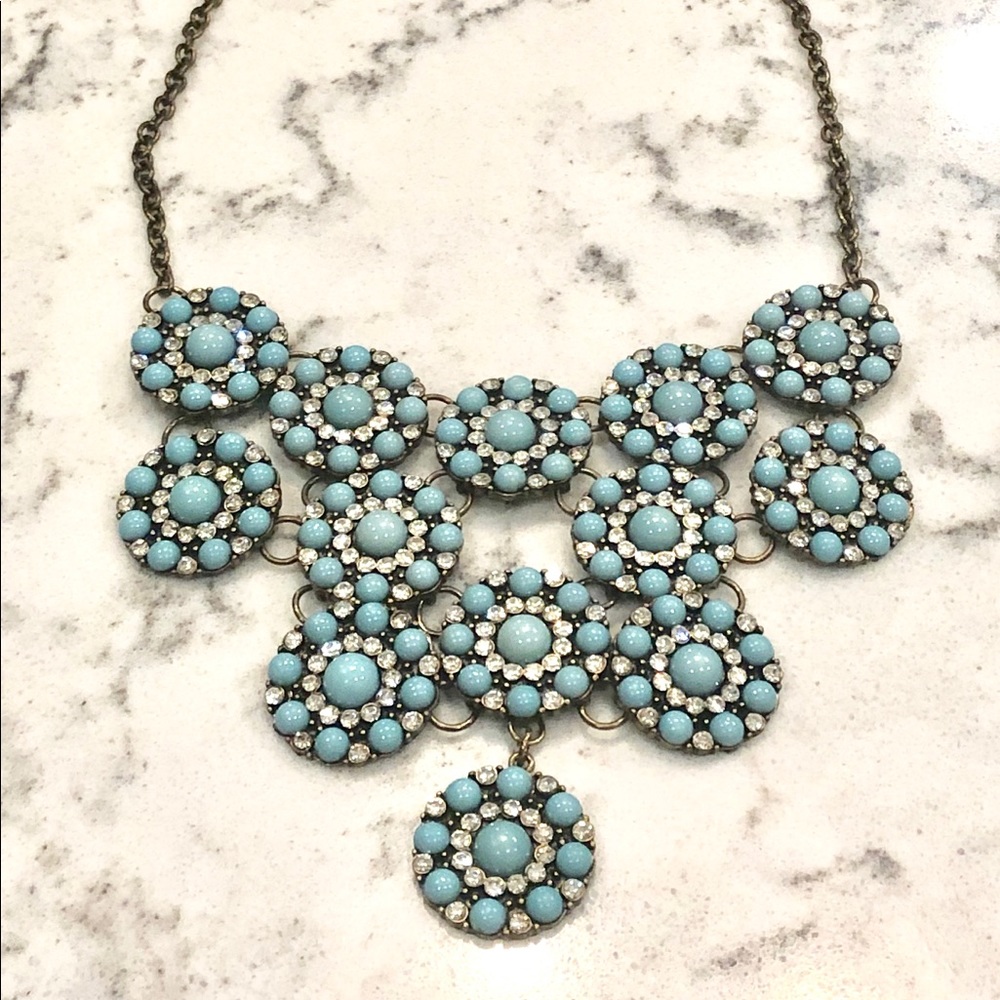 Light Blue Statement Necklace